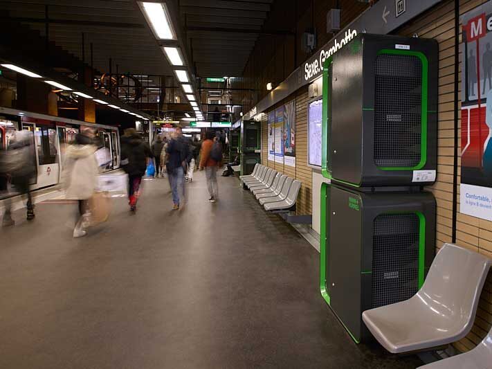 Francia: Estación de metro Saxe-Gambetta de Lyon 